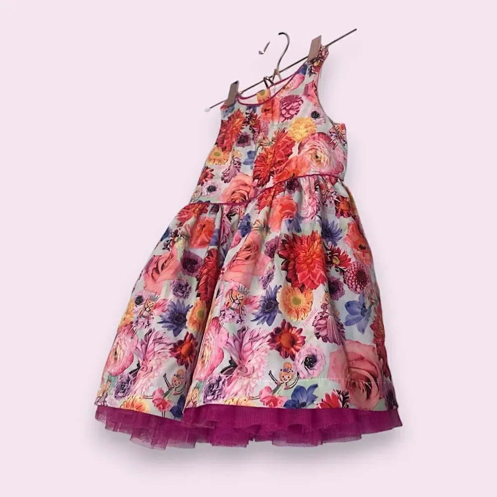 Florabelle Floral Dress with Back Zipper Toddler Kids Size 2T